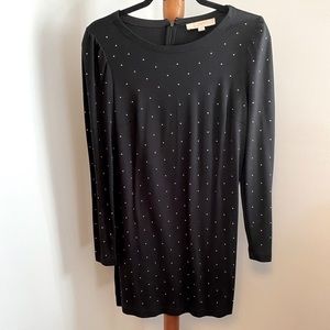 Loft cotton dress with gold dot detail